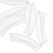 35x11mm Clear acrylic curved tube beads - Clear x6|raw }}