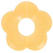 26mm Clear acrylic flower bead - Orange Yellow x1