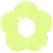 26mm Clear acrylic flower bead - Apple green x1|raw }}