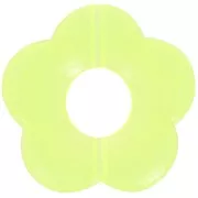 26mm Clear acrylic flower bead - Apple green x1