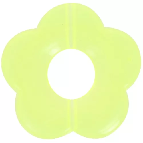 26mm Clear acrylic flower bead - Apple green x1