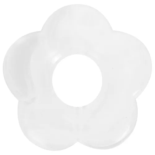 26mm Clear acrylic flower bead - Marbled white x1