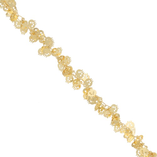 Chain skull  7mm Gold tone x 25cm