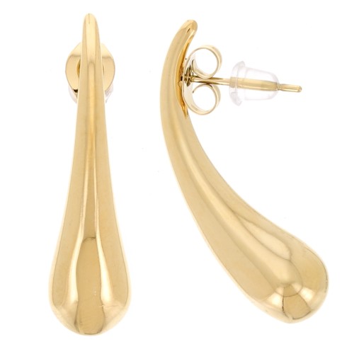 29x8mm Stainless steel 316L Drop earrings - Gold x2