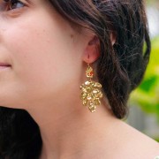 57x27mm 316L stainless steel Leaf earrings - Gold x2