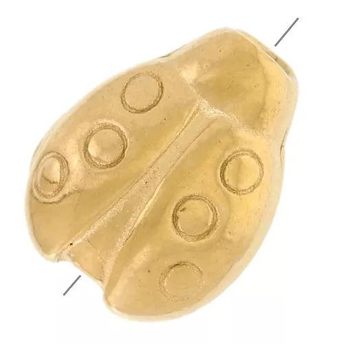 7.5x6mm Stainless steel 316L Bead ladybug - Gold x1