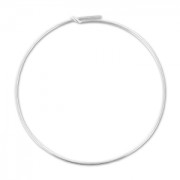 925 Silver 45mm x 0.7mm Creole to decorate x2