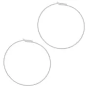 925 Silver 25mm x 0.7mm Creole to decorate x2