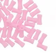 11x5mm Opaque acrylic bamboo tube beads - Pink x30