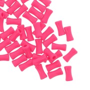 11x5mm Opaque acrylic bamboo tube beads - Neon Pink x30|raw }}