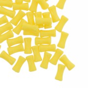 11x5mm Opaque acrylic bamboo tube beads - Yellow x30|raw }}