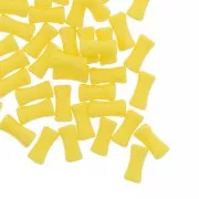11x5mm Opaque acrylic bamboo tube beads - Yellow x30