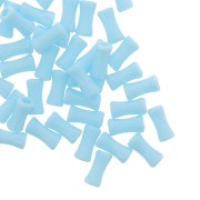 11x5mm Opaque acrylic bamboo tube beads - Light blue x30