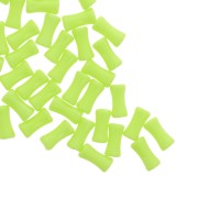 11x5mm Opaque acrylic bamboo tube beads - Neon Green x30|raw }}