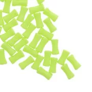 11x5mm Opaque acrylic bamboo tube beads - Neon Green x30