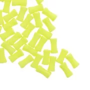 11x5mm Opaque acrylic bamboo tube beads - Neon Yellow x30