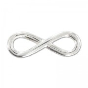 925 Sterling Silver Spacer bead infinity 21mm x1