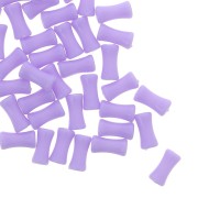 11x5mm Opaque acrylic bamboo tube beads - Lilac x30