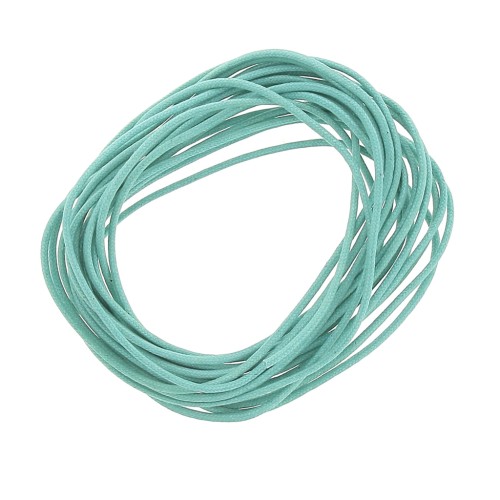 Cotton waxed cord 2mm Turquoise x5m
