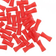 13x5mm Opaque acrylic bamboo tube beads - Red x15|raw }}