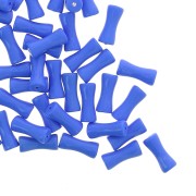 13x5mm Opaque acrylic bamboo tube beads - Blue x15|raw }}