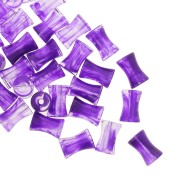 13x8mm Clear acrylic bamboo tube beads - Marbled Violet x20|raw }}