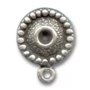 Strass earstuds 10mm Antique silver tone x2