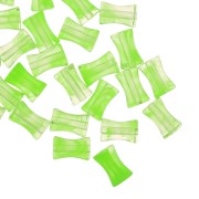 13x8mm Clear acrylic bamboo tube beads - Marbled Light Green x20|raw }}