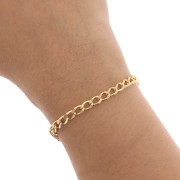 Curb links chain 4.5mm Gold tone x1m