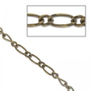 Chain flat links (1x1) 3.5mm Bronze tone x1m|raw }}