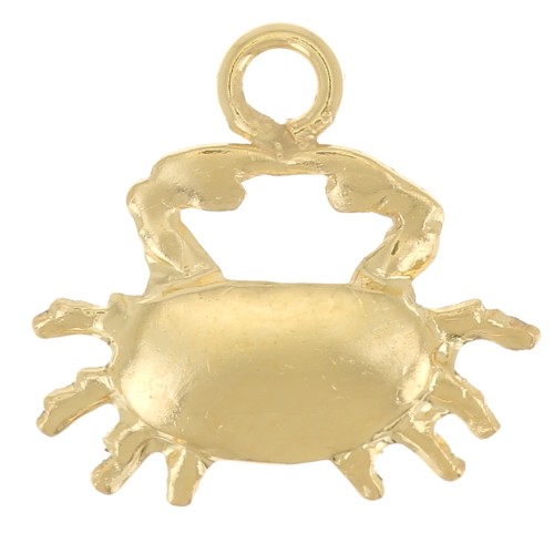 9mm Mini charm crab - Gold filled x1