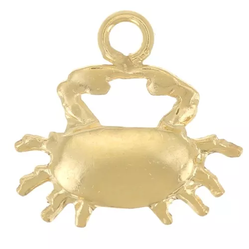 9mm Mini charm crab - Gold filled x1