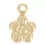 6mm Mini flower charm - Gold filled x1
