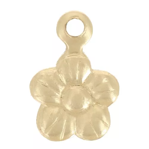 6mm Mini flower charm - Gold filled x1