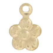 6mm Mini flower charm - Gold filled x1