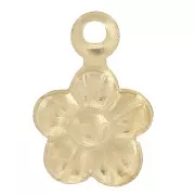 6mm Mini flower charm - Gold filled x1