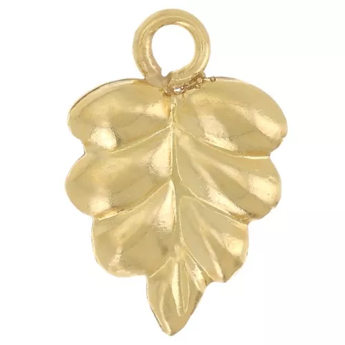 10x7mm Charm leaf - Gold filled x1