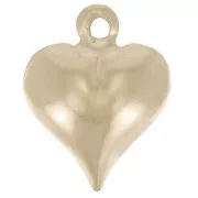 13x10mm domed heart charm - Gold filled x1
