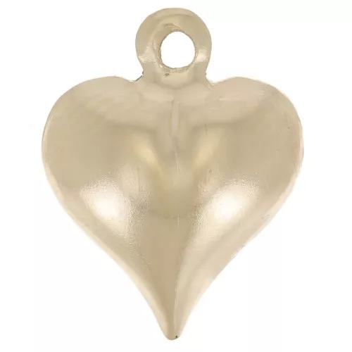 13x10mm domed heart charm - Gold filled x1