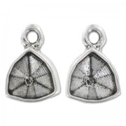 Pendant cab double face setting shaped  4706 12mm Old silver