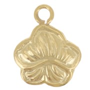 7mm Flower charm - Gold filled x1