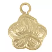 7mm Flower charm - Gold filled x1
