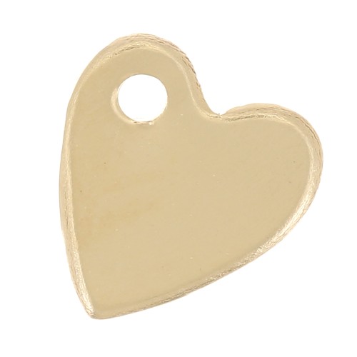 7x6.5mm heart Sequin - Gold filled x1