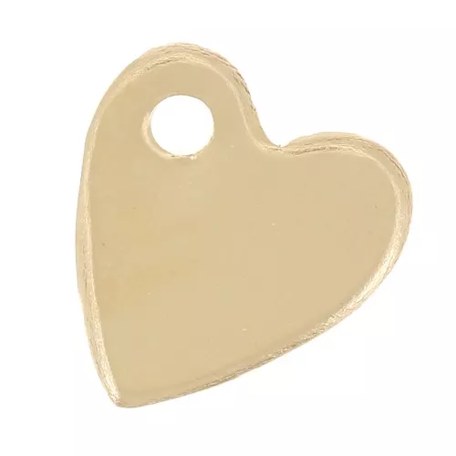 7x6.5mm heart Sequin - Gold filled x1