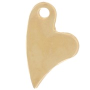 11x7mm Sequin heart - Gold filled x1