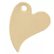 12x9mm Sequin heart - Gold filled x1