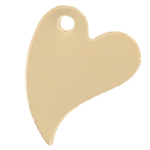 12x9mm Sequin heart - Gold filled x1
