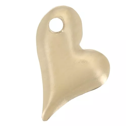 10x7mm Sequin heart - left hole - Gold filled x1