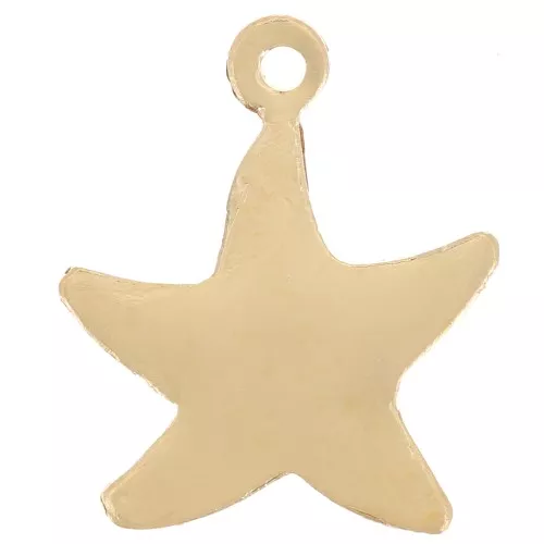 14x12mm Starfish pendant - Gold filled x1