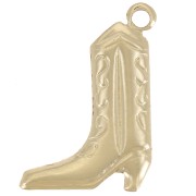 14x10mm Santiag pendant - cowboy boot - Gold filled x1|raw }}